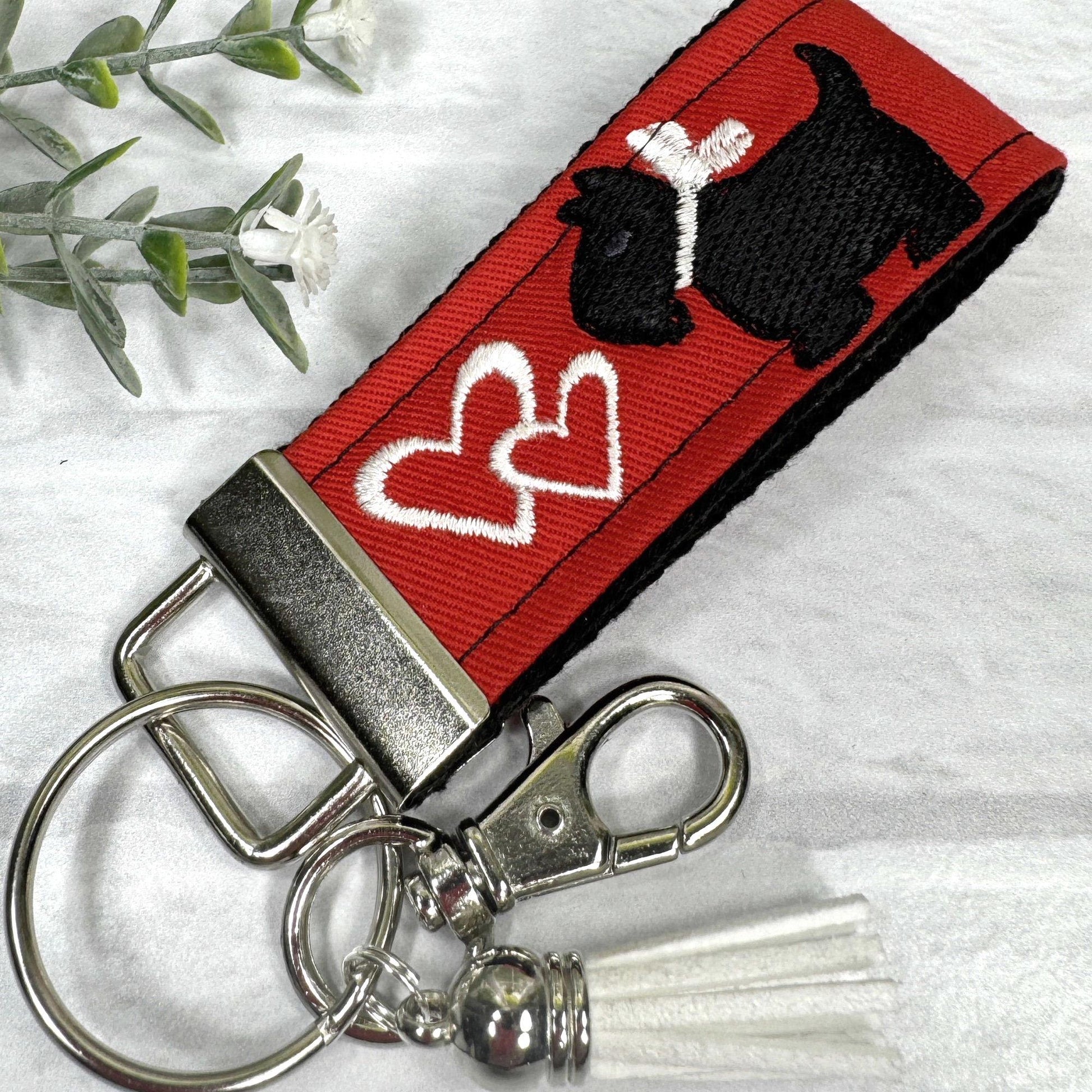 Handmade Scottish Terrier Keychain, Scottie Dog, Scottie Dog Gifts, Scottish Terrier Gifts, Life is Better with a Dog, Gift Keychain