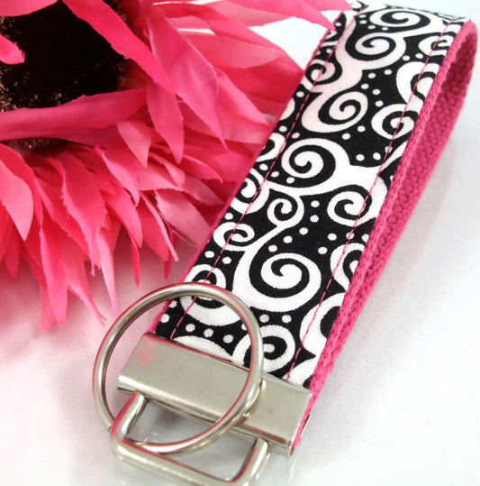 Handmade Geometric Fabric Keychain Wristlet, College Graduation Gift for her, Thank you for Helping Me Grow, Expecting Mom Gift