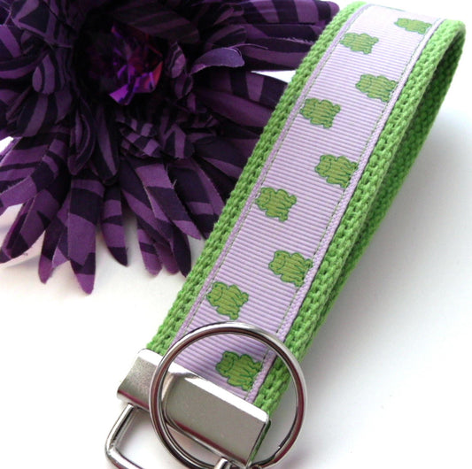 Lavender Frog Keychain Wristlet