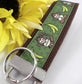 Monkey Keychain Monkeys Ribbon Yellow Green
