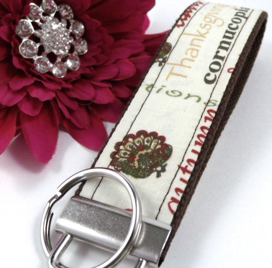 Wristlet Keychain Thanksgiving Turkey
