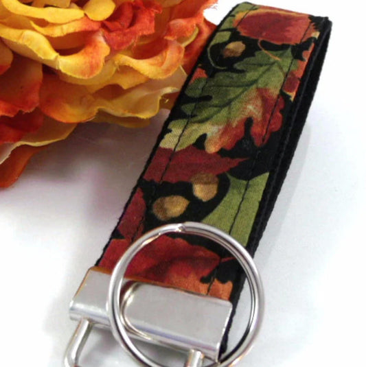 Handmade Fall Keychain Wristlet, Popular Right Now, Good Luck Gifts, Thank you gift for Friend, Coworker Leaving Gift