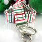 Christmas Lanyard with Candy Cane Red Green Stripes
