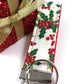 Handmade Christmas Keychain Wristlet, Holly, Christmas in July, Trending Now, Key Chains for Women, Teacher Gifts