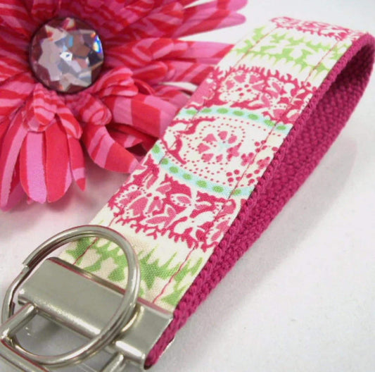 Amy Butler Key Fob Henna Paisley