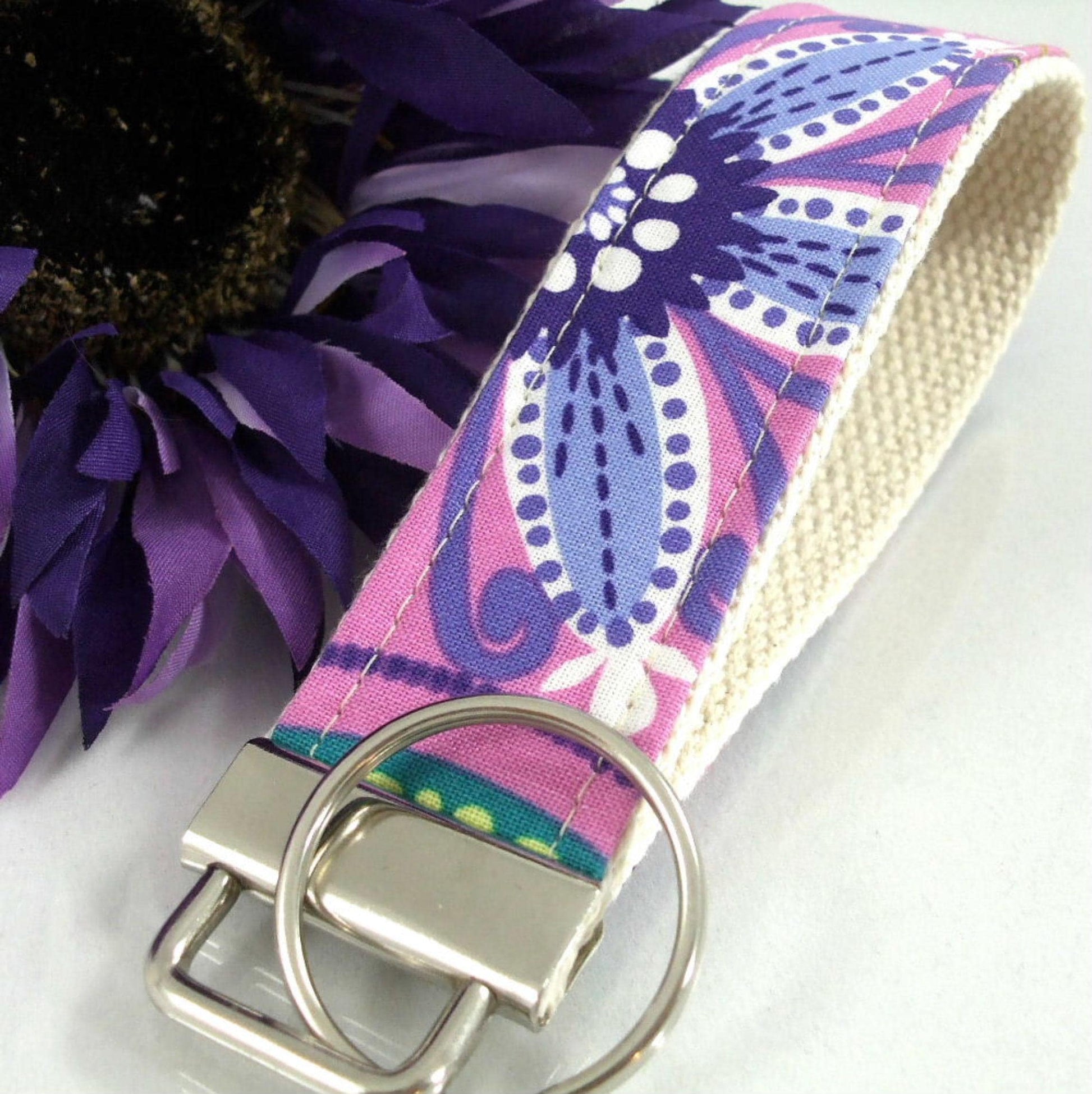 Purple Key Fob Carnival Bloom