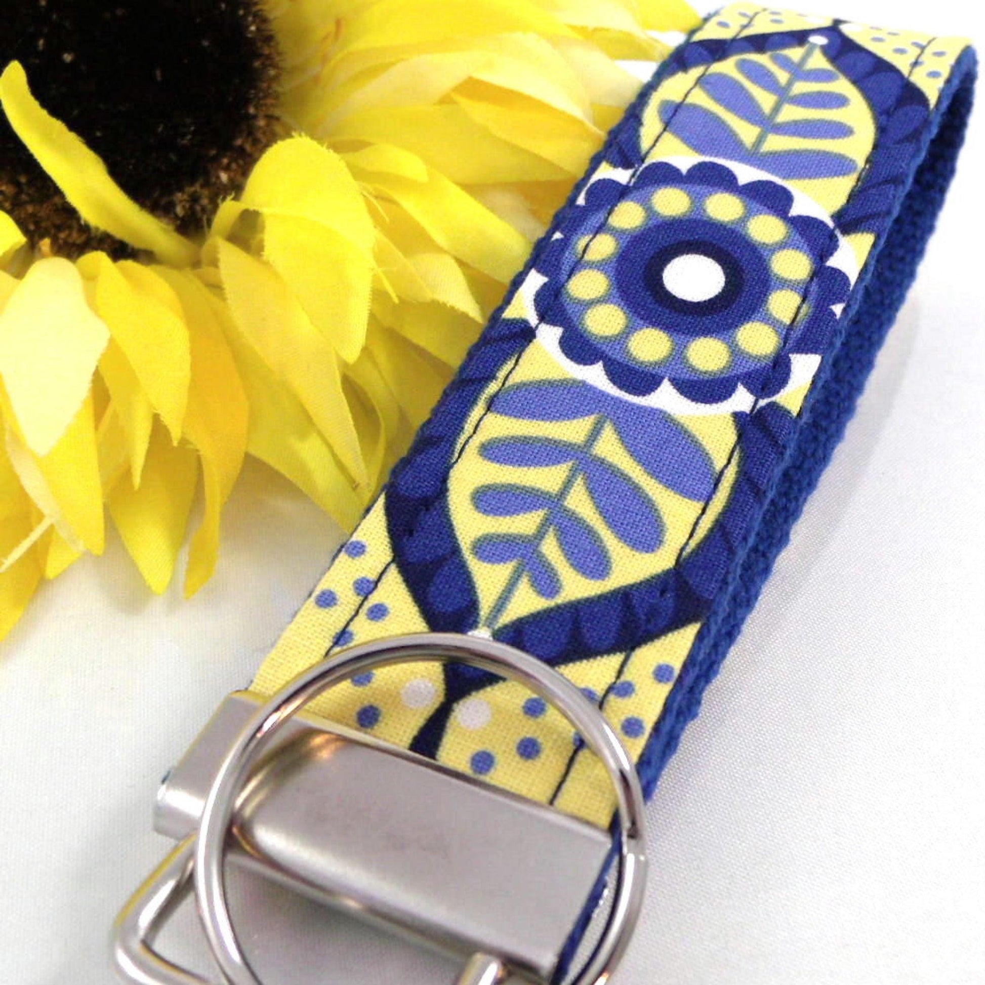 Handmade Floral Keychain Wristlet, College Graduation Gift for her, Thank you for Helping Me Grow, Expecting Mom Gift