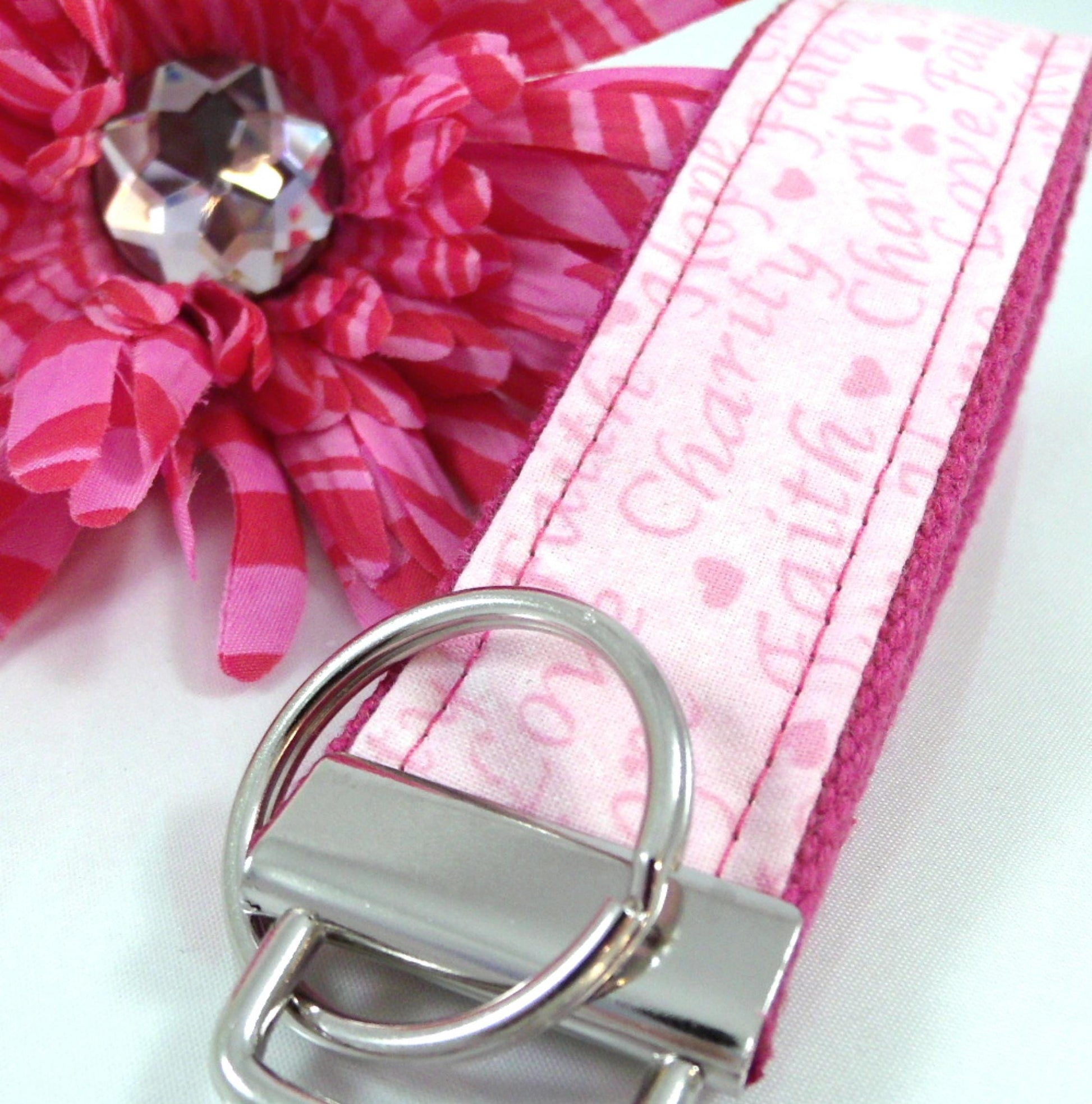 Pink Inspirational Keychain Volunteer Appreciation