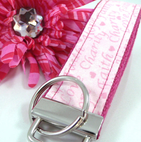 Pink Inspirational Keychain Volunteer Appreciation
