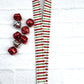Christmas Lanyard with Festive Stripes, Holiday Lanyard, Striped lanyard, Work Lanyard, Lanyard for teacher, Christmas gift for teacher
