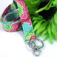 Retro Flowers Lanyard