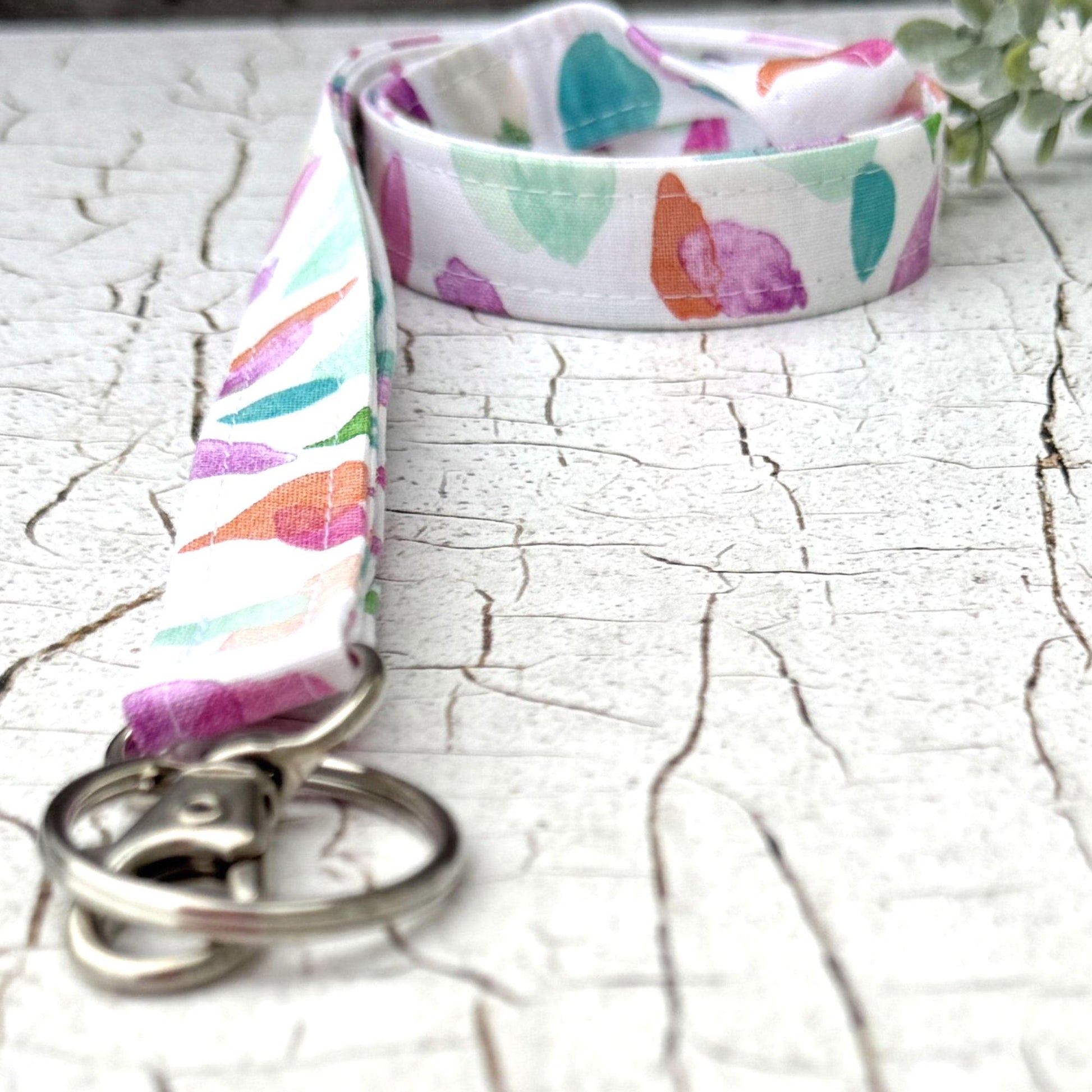 Teacher Lanyard, Work Lanyard, Watercolors, Cute Lanyard, Multicolor lanyard, Teacher Appreciation gifts, Teacher Life, Student Teacher Gift