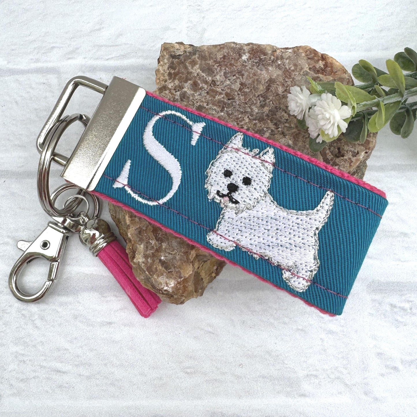 Handmade Westie Keychain, Westie Mom, Westie Gifts, Pet Keychain, Westie Mama, Dog Mama, Luggage Tag, Westie Dog, West Highland Terrier