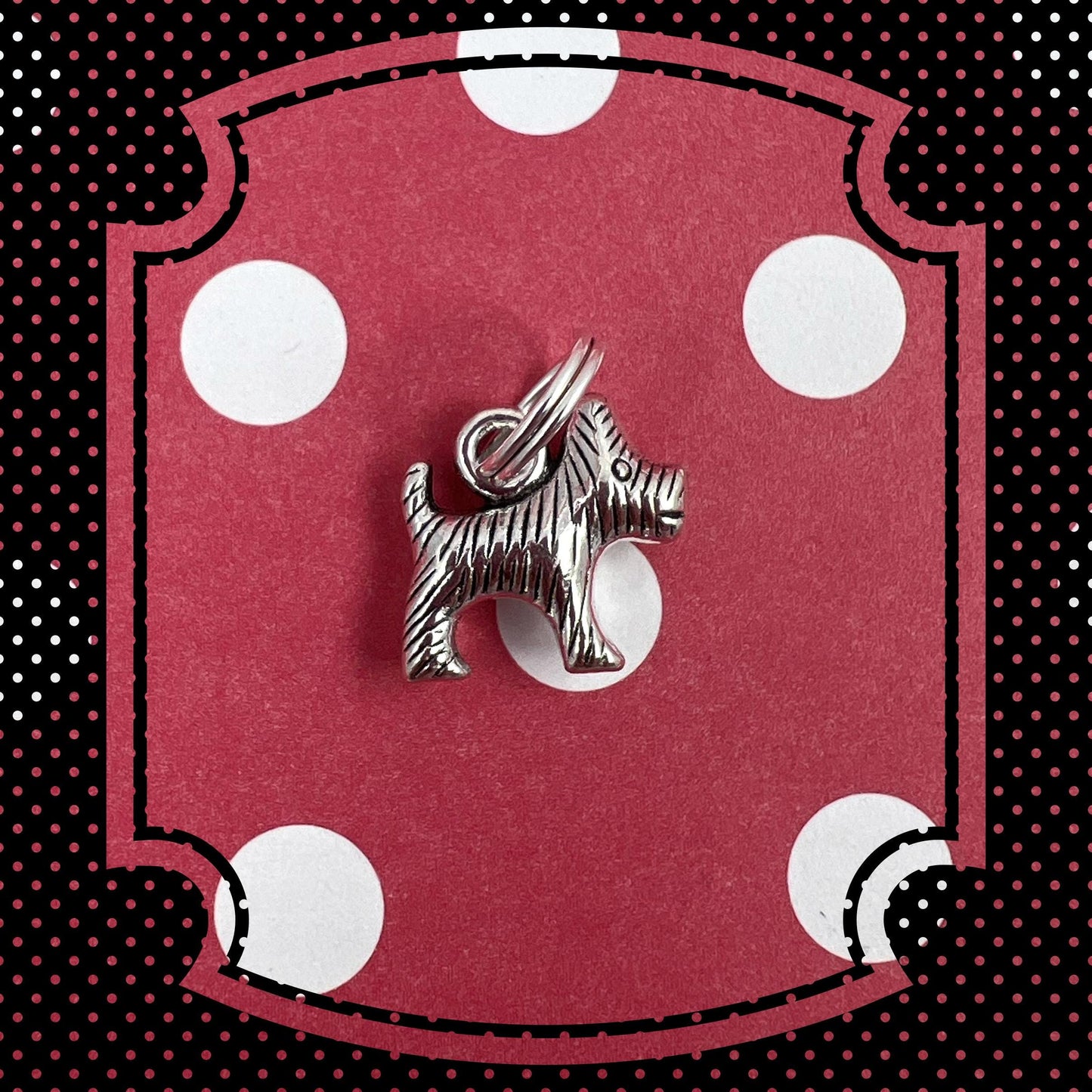 Handmade Scottish Terrier Keychain, Scottie Dog, Scottie Dog Gifts, Scottish Terrier Gifts, Life is Better with a Dog, Initial Keychain