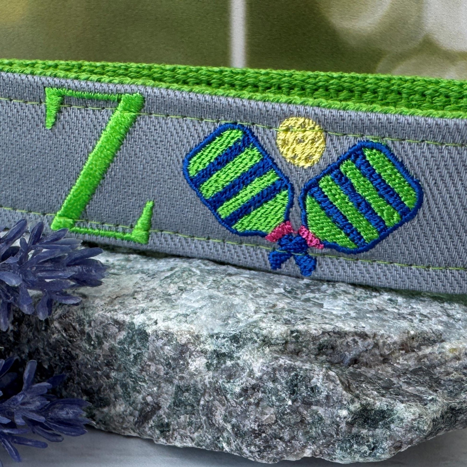 Pickleball Keychain, Pickleball Gifts, Wristlet Keychain, Letter Keychain, Embroidered Keychain, Pickleball Team, Pickleball Basket