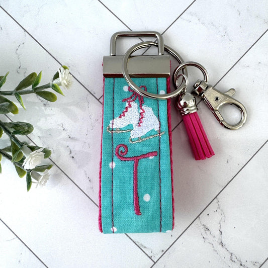 Ice Skate Keychain, Ice Skating Gifts, Ice Skater Gift, Personalized Gift, Personalized Keychain, Luggage Tag, Ice Skates, Ice Skaters
