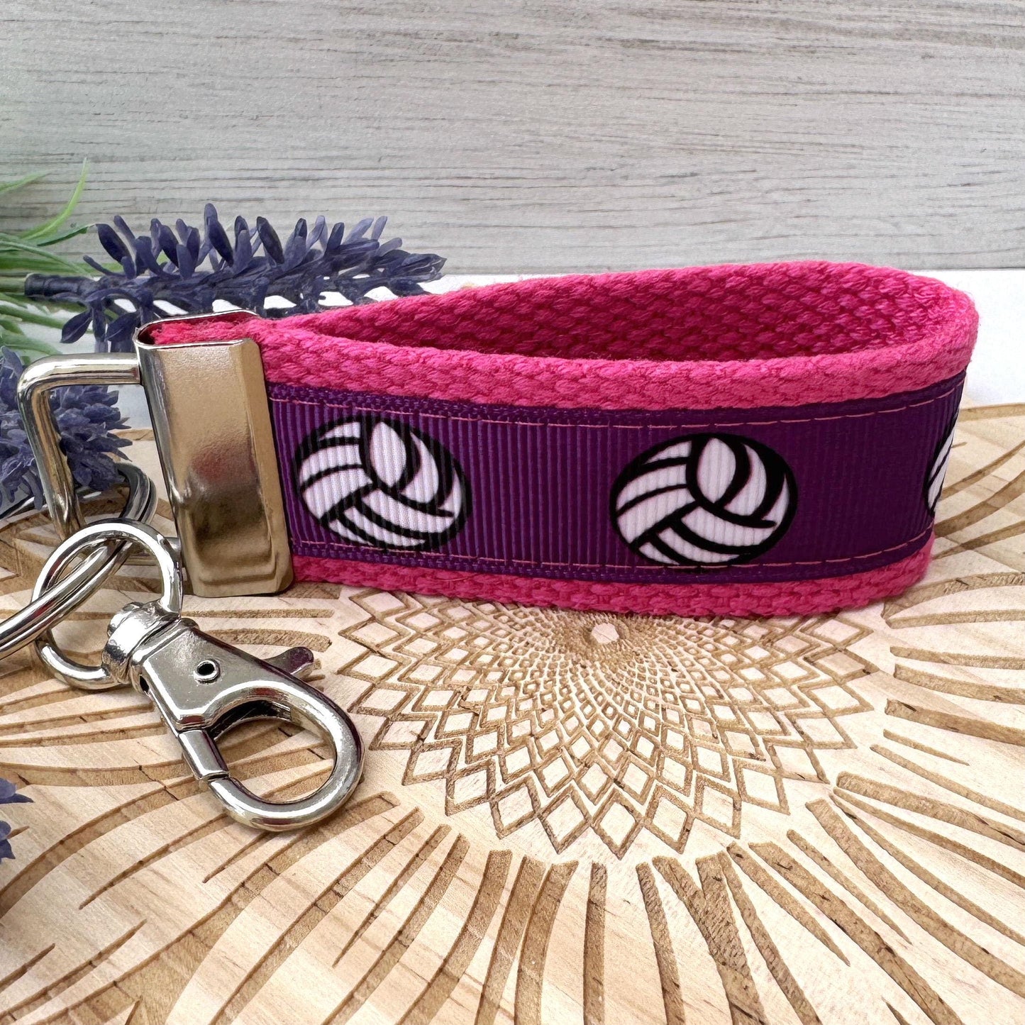 Volleyball Keychain, Volleyball Ribbon, Volleyball Player gift, Volleyball Coach Gift, Volleyball Mom, Volleyball Female, Volleyball Ribbon