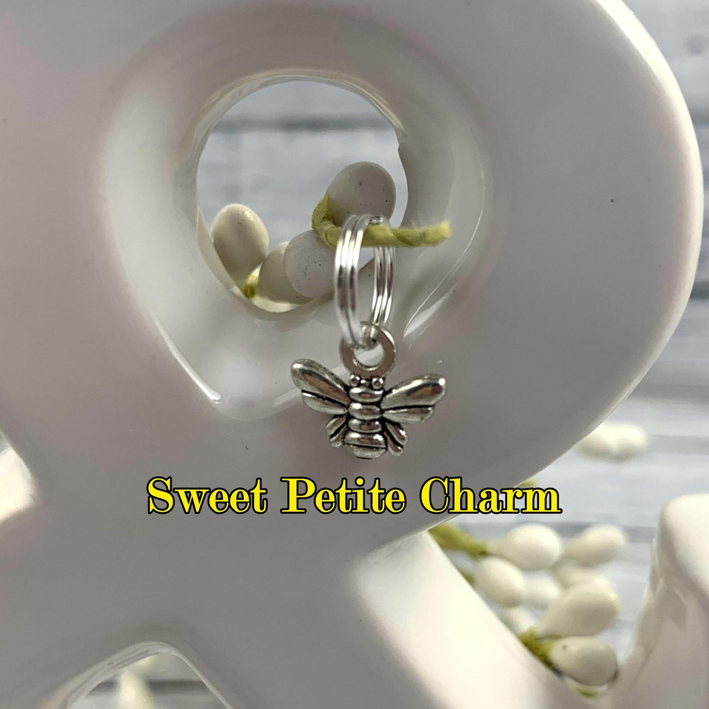 Handmade Wristlet Keychain in Bumble Bee Fabric, College Graduation Gift for her, I Miss You Gift, Mom Gift from Son