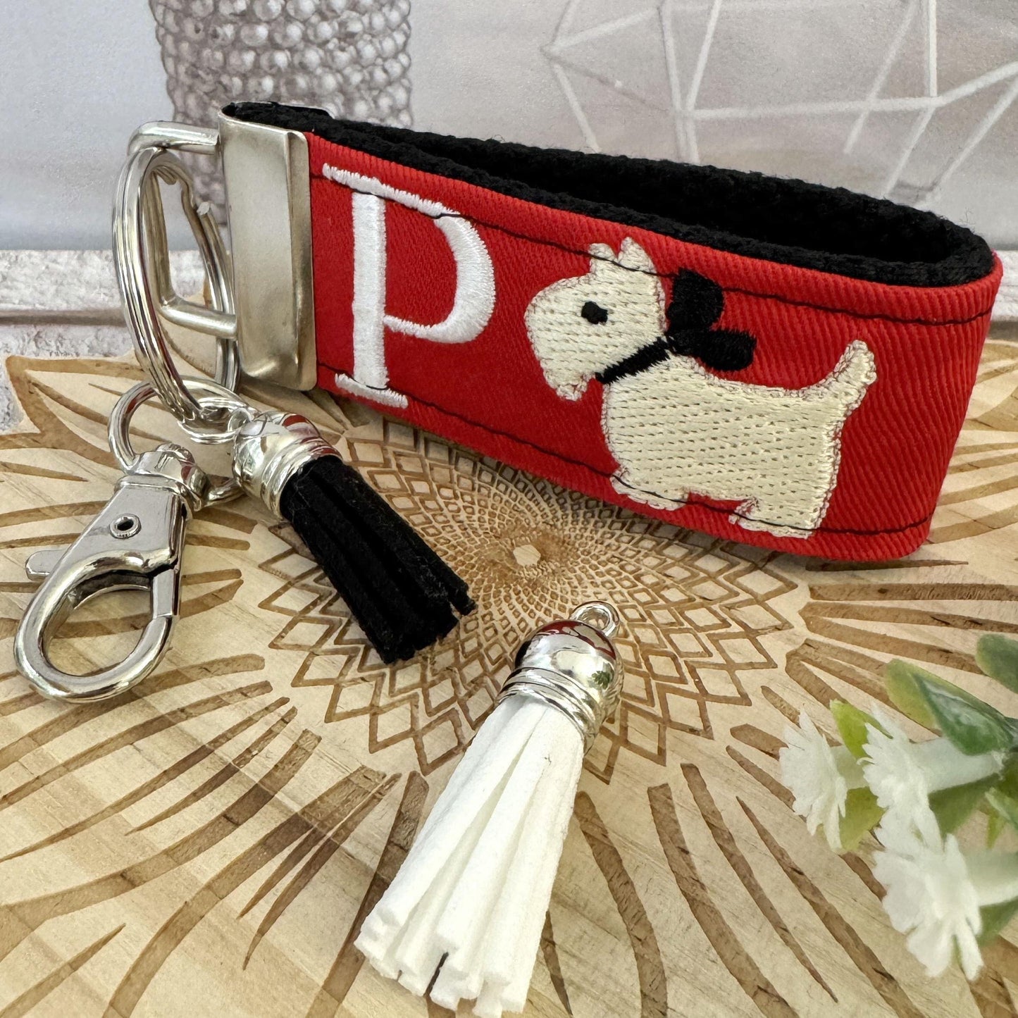 Wheaten Terrier Keychain, Wheaten Terriers, Wheaten Terrier Gifts, Wheaten Terrier Gifts, Life is Better with a Dog, Initial Keychain