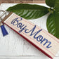 Handmade Boy Mom Wristlet Keychain, Boy Mom Gifts, Embroidered Keychain, Wristlet Key Fob, Personalized Mom Gifts, Mom of Boys gift