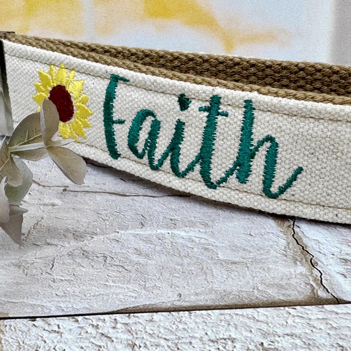 Faith Keychain, Faith Gifts, Sunflower Faith, Encouragement Gift, Pastor Gift , Bible Study Leader, Faith over Fear, Inspirational Gift