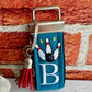 Bowling Keychain, Bowling Gifts, Bowling team, Backpack Keychain, Letter Keychain, Embroidered Keychain, Initial Keychain, Luggage Tag