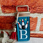 Bowling Keychain, Bowling Gifts, Bowling team, Backpack Keychain, Letter Keychain, Embroidered Keychain, Initial Keychain, Luggage Tag