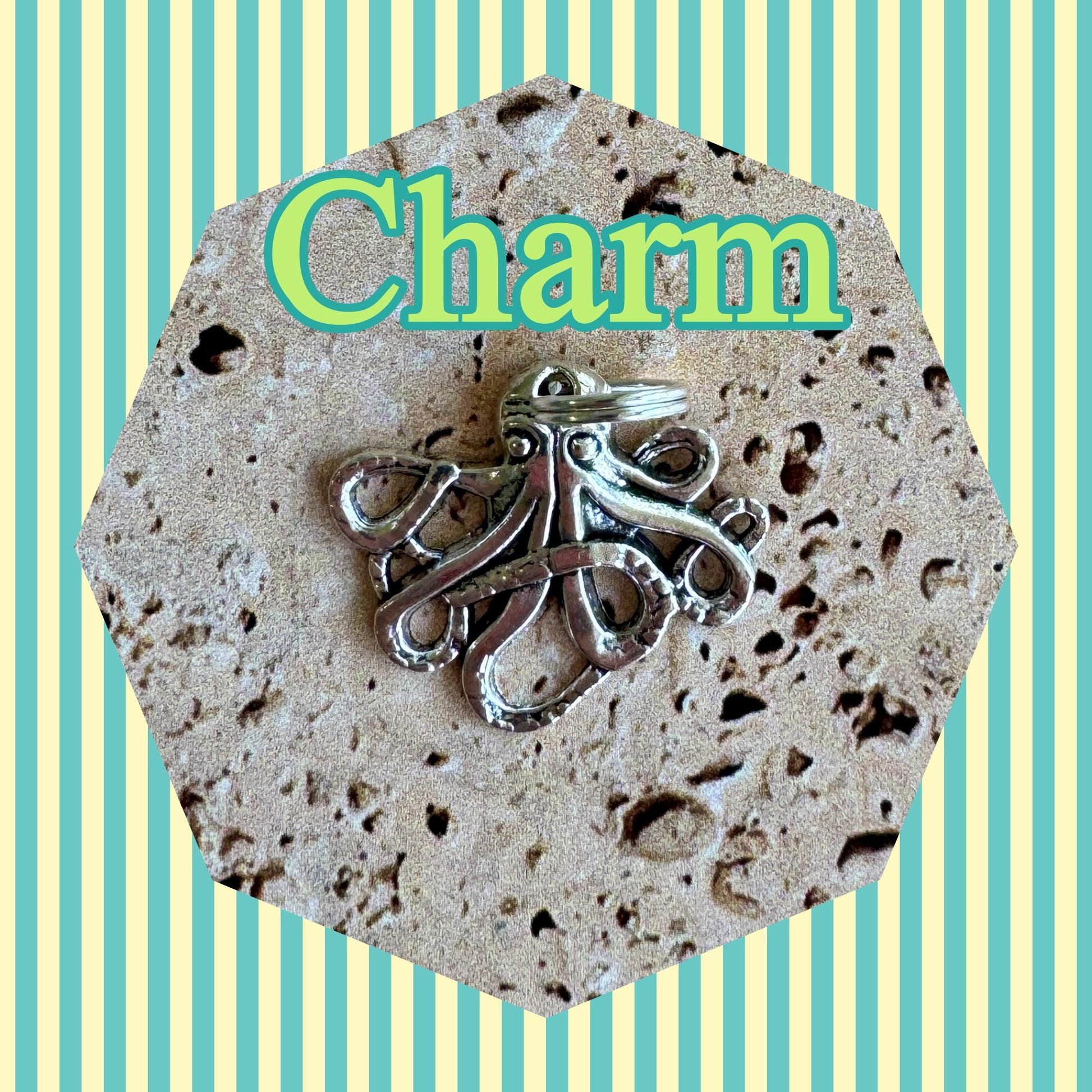 Handmade Octopus Keychain, Octopuses, Beach Keychain, Customizable Keychain, Octopus Gifts, Luggage Tag, Backpack Keychain, Beach Life