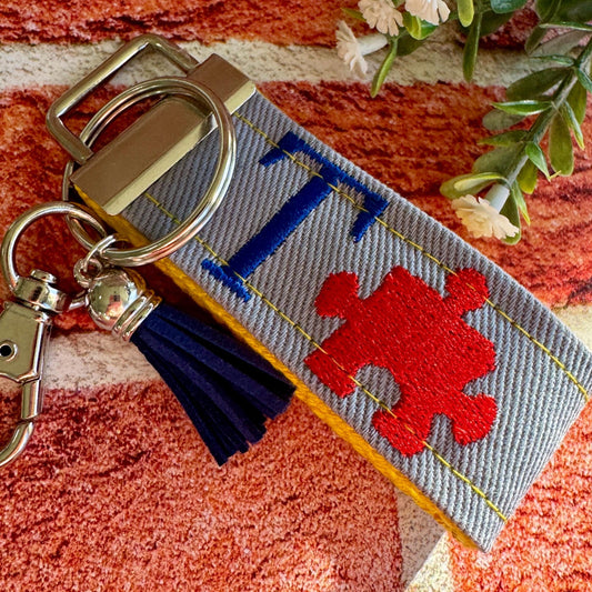 Handmade Autism Keychain, Autism Awareness, Autism Teacher Gift, Autism Puzzle Piece, Autism Mom, Autistic Pride, Autistic Adult Gift