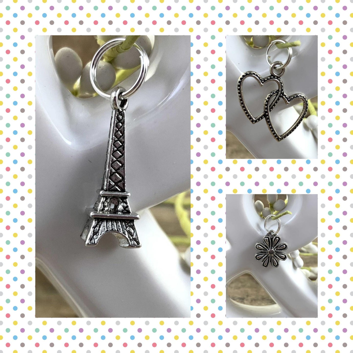 Eiffel Tower Keychain with Tassel and Charm, Paris Gift, Paris 2024, Personalized Gift, Sweet 16 Gift, Wristlet Keychain, Paris gifts
