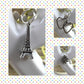 Eiffel Tower Keychain with Tassel and Charm, Paris Gift, Paris 2024, Personalized Gift, Sweet 16 Gift, Wristlet Keychain, Paris gifts