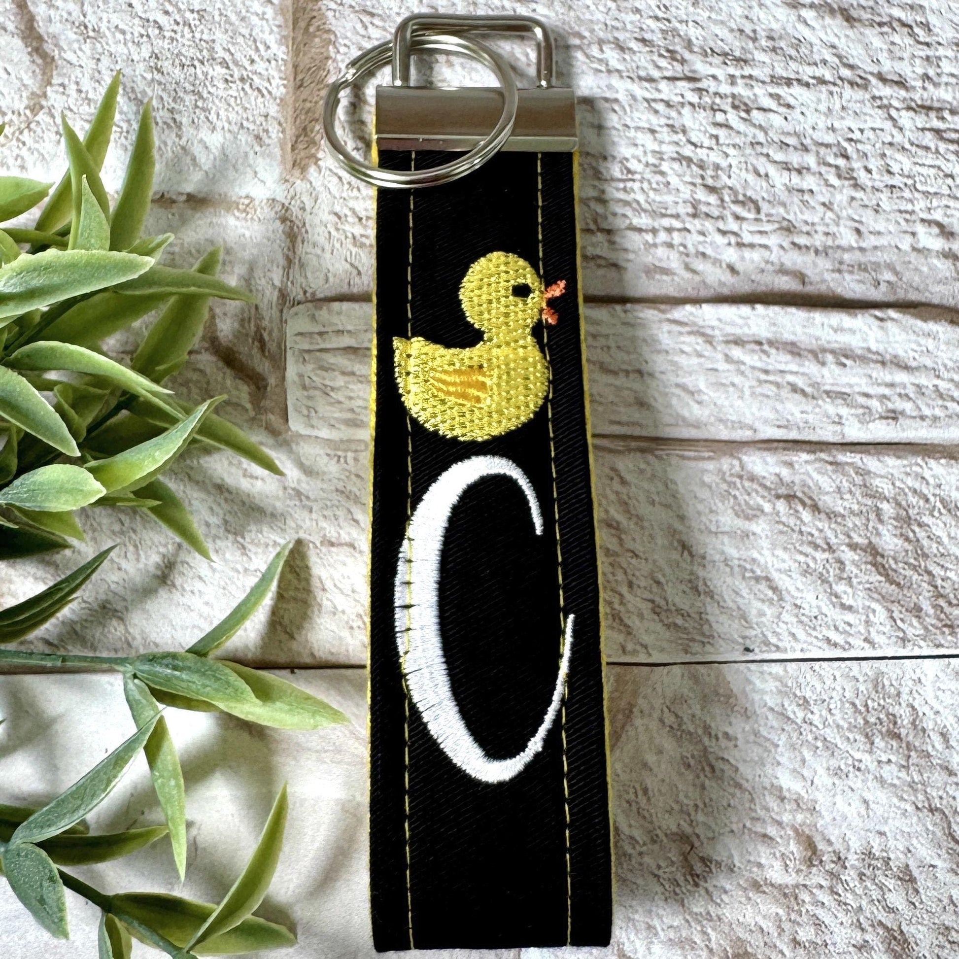 Duck Initial Keychain, Duck Gift, Stress Relief Gift, Preschool Teacher Gift, Duck Baby Shower, Cheer up Gift, Goodbye Friend Gift, Ducks
