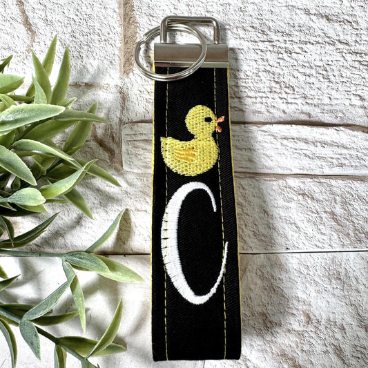 Duck Initial Keychain, Duck Gift, Stress Relief Gift, Preschool Teacher Gift, Duck Baby Shower, Cheer up Gift, Goodbye Friend Gift, Ducks