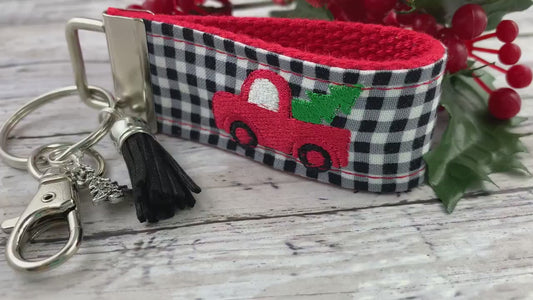 Red Truck Christmas Keychain, Secret Santa Gift For Women, Christmas Tree, Best Selling Items, Popular Right Now, Cute Keychain