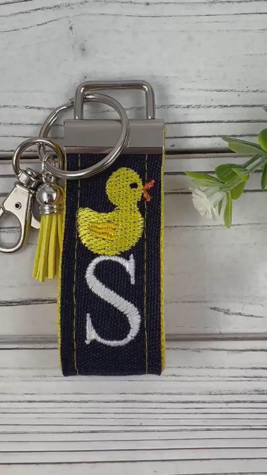 Duck Initial Keychain, Duck Gift, Stress Relief Gift, Preschool Teacher Gift, Popular Right Now, Cheer up Gift, Goodbye Friend Gift, Ducks