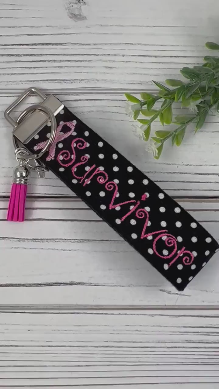 Survivor Wristlet Keychain, Breast Cancer Gifts, Mindfulness Gift, Thinking of you Gift, Encouragement Gift, Cancer Survivor, Survivor Gifts