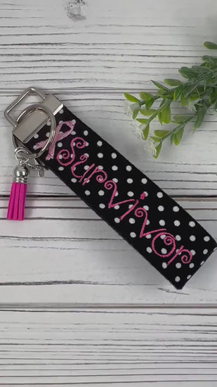 Survivor Wristlet Keychain, Breast Cancer Gifts, Mindfulness Gift, Thinking of you Gift, Encouragement Gift, Cancer Survivor, Survivor Gifts