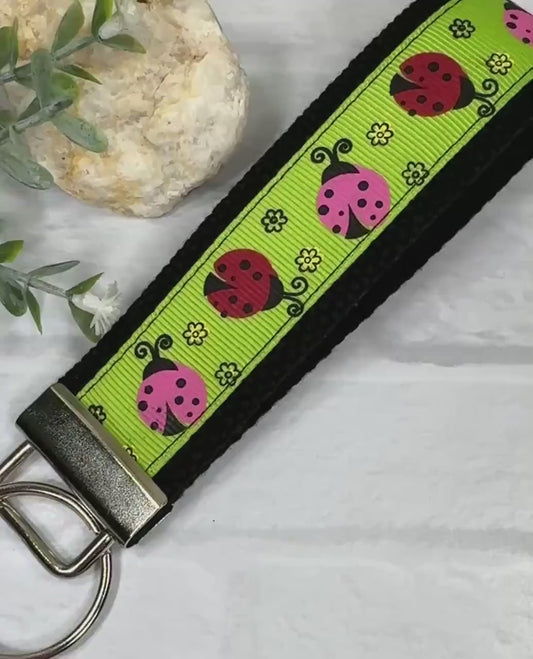 Cute LadyBug Keychain, Good Luck Gift, Best Friend Gift, Preschool Teacher Gifts, Wrist Keychain, Ladybug Gifts, Ladybug baby shower