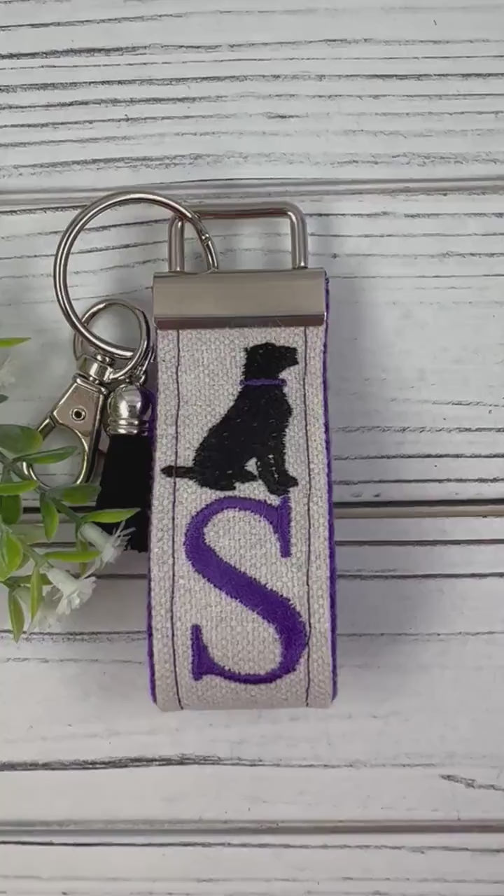 Handmade Dog Keychain, Adopt a Pet, Personalized Keychain, Luggage Tag, Dog Mom, Initial Keychain, Dog Mom Gift, Dog Sitter, Veterinarian