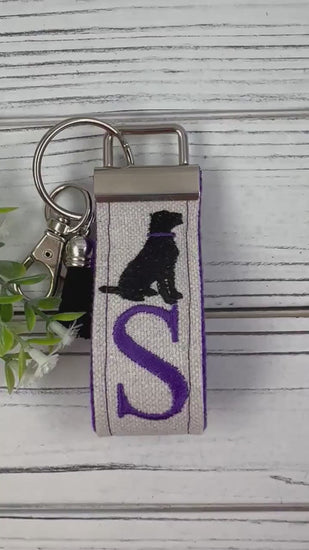 Handmade Dog Keychain, Adopt a Pet, Personalized Keychain, Luggage Tag, Dog Mom, Initial Keychain, Dog Mom Gift, Dog Sitter, Veterinarian