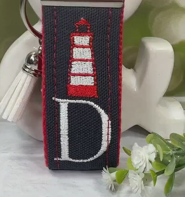 Lighthouse Keychain, Lighthouse Gifts, Personalized Gift, Initial Keychain, Luggage Tag, Couples Keychain, Nautical gifts, Lighthouses
