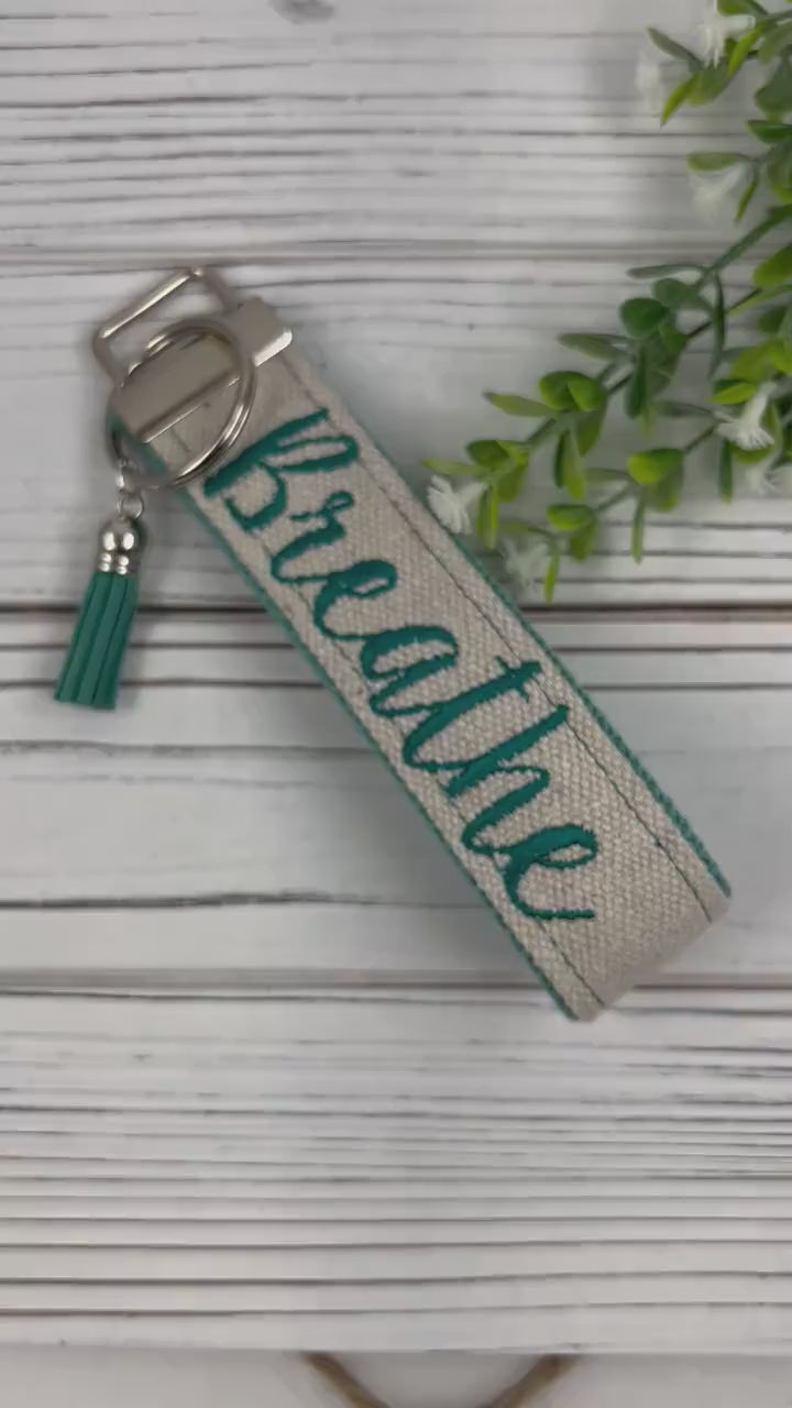 Breathe Wristlet Keychain, Calming Gifts, Relaxation Gifts for Women, Relaxation Kit, Relaxing Gifts, Relaxation Gifts, Just Breathe, Sloth