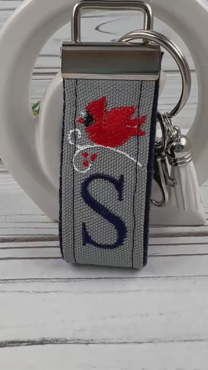 Red Cardinal Keychain, Cardinal Gift, Missing You, Cardinals Appear, Initial Keychain, Cardinal Gifts, Secretary Gift, Christmas Cardinal