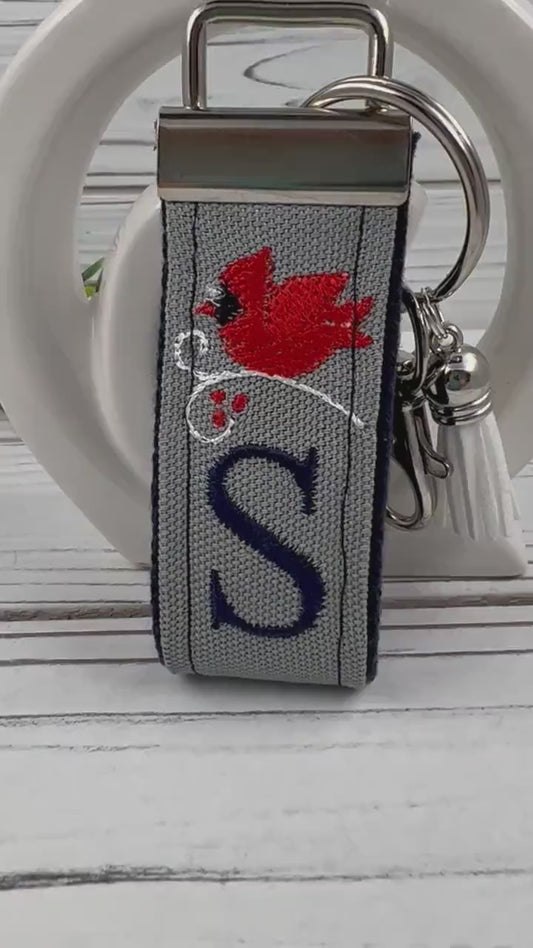 Red Cardinal Keychain, Cardinal Gift, Missing You, Cardinals Appear, Initial Keychain, Cardinal Gifts, Secretary Gift, Christmas Cardinal