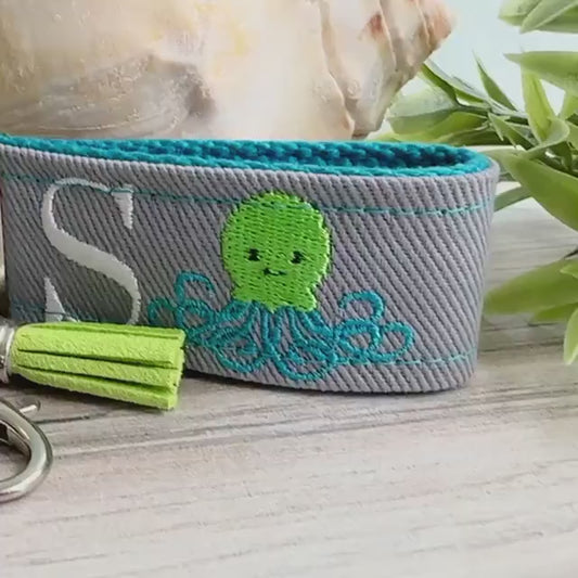 Handmade Octopus Keychain, Octopuses, Beach Keychain, Customizable Keychain, Octopus Gifts, Luggage Tag, Backpack Keychain, Beach Life