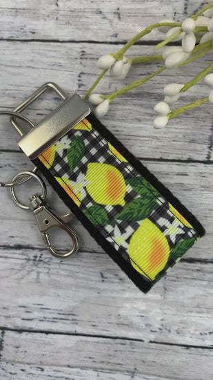 Handmade Lemon Keychain, Get Well Gift, Popular Right Now, Mini Keychain, Lemons, Luggage Tag, Moving Away Gift, Ribbon Keychain, New Driver