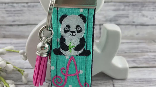 Handmade Panda Keychain, Panda Gifts, Initial Keychain, Popular Right Now, Personalized Gift, Panda, Personalized Keychain, Luggage Tag