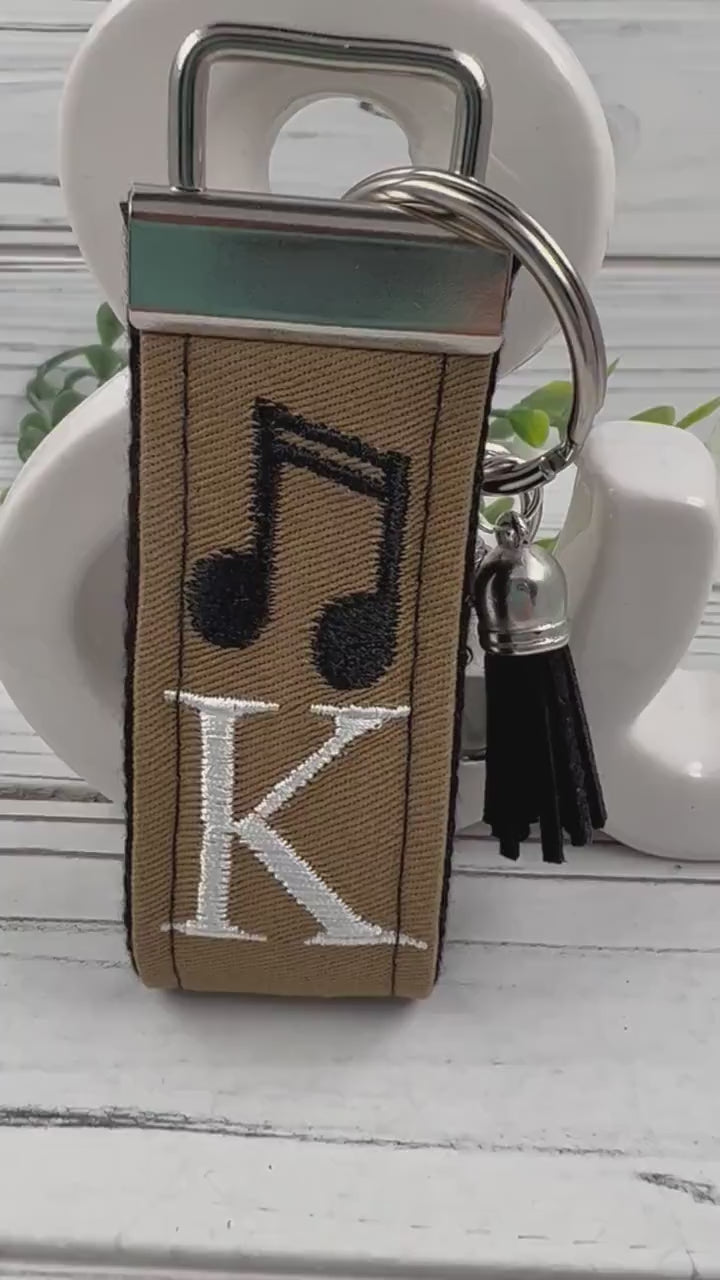 Handmade Music Keychain, Music Gift, Musical Notes, Popular Right Now, Personalized Gift, Music Teacher Gift Personalized Keychain, Musical