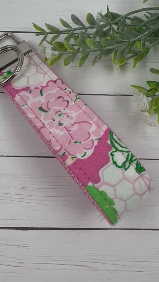 Vera Bradley Key Fob Floral Fabric Keychain Gift For Women
