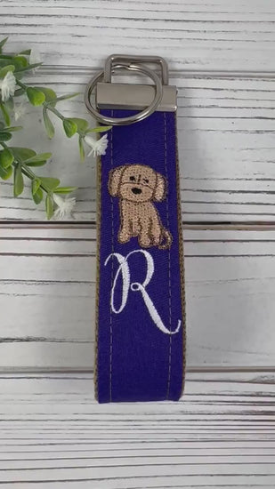Goldendoodle Keychain, Doodle Mom, GoldenDoodle Gifts, Popular Right Now, Personalized Gift, Personalized Keychain, Wristlet Keychain